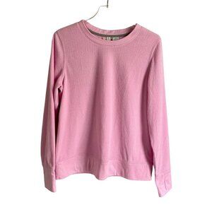 Brisas Long Sleeve Pullover Pink Top Women's Medium NWOT